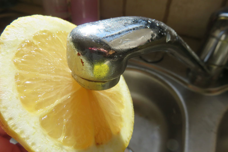 lemon cleaning calcified chrome faucet lemon cleaning calcified chrome faucet
